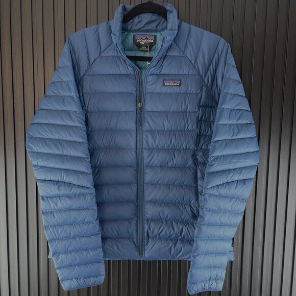 NEW $279 Patagonia Women Down Sweater 2XL Lagom Blue Full Zip Puffer Coat Jacket - Picture 11 of 12
